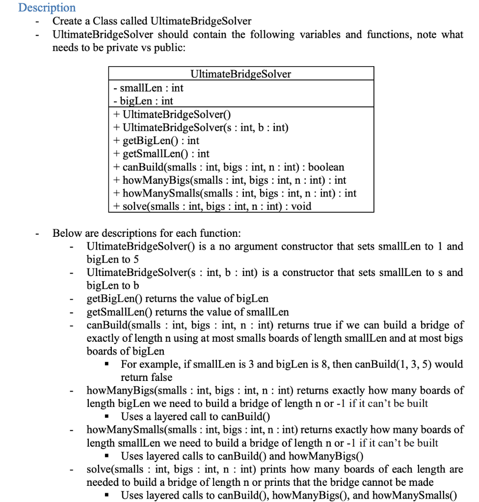 Description - Create a Class called Ultimate | Chegg.com