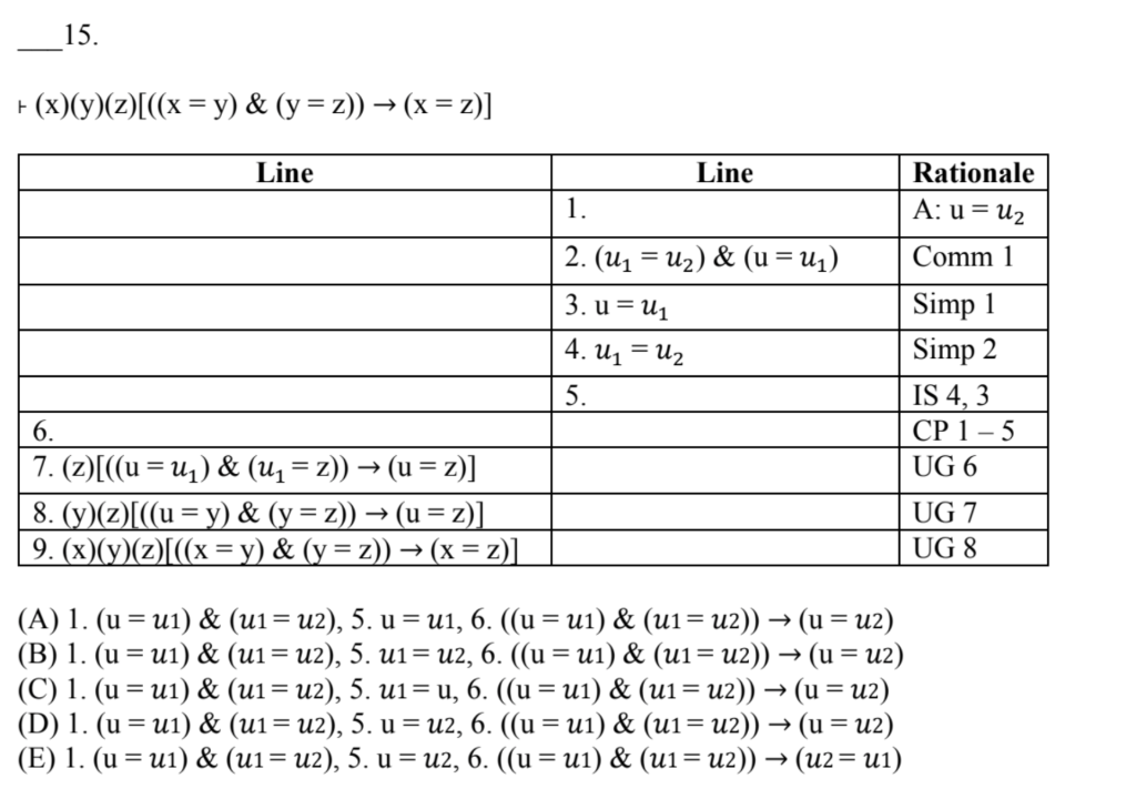 Solved II. Deductions Problems 11 - 15 contain either a | Chegg.com