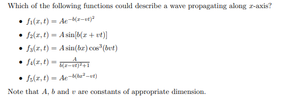 Solved Which Of The Following Functions Could Describe A Chegg Com