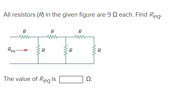 Solved All resistors (R) in the given figure are 9Ω each. | Chegg.com