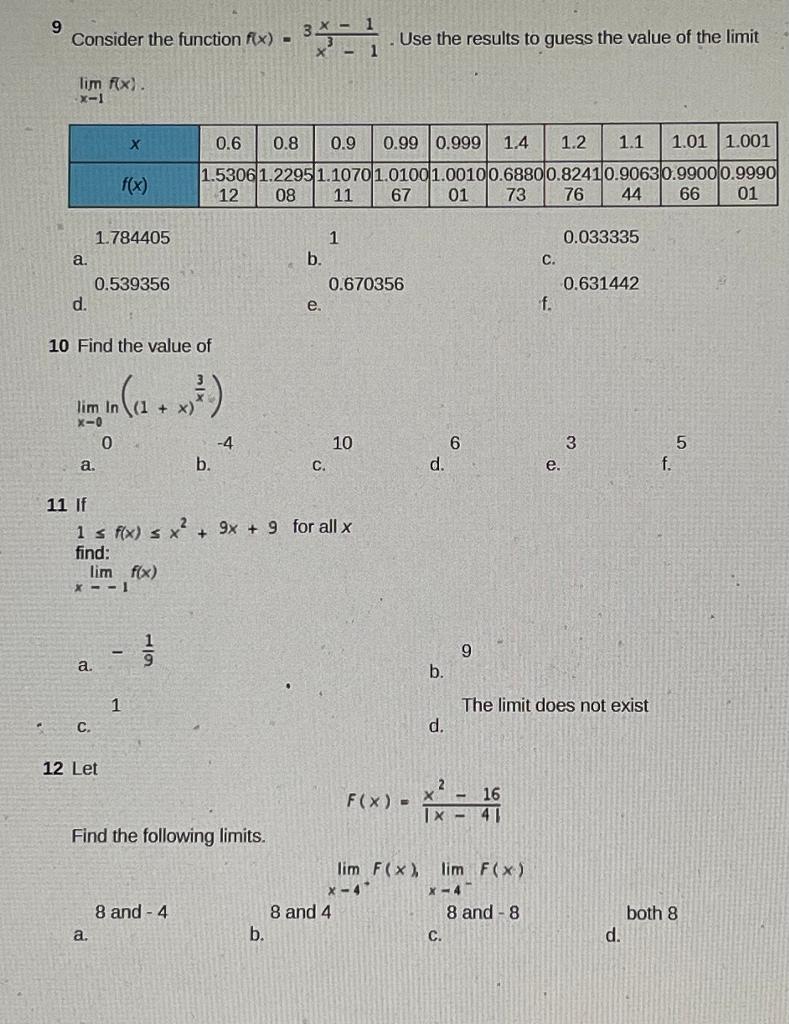 Solved 9 3.X-1 Consider the function f(x) - Use the results | Chegg.com