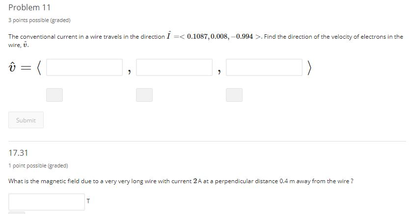 Solved Problem 11 3 points possible (graded) The | Chegg.com