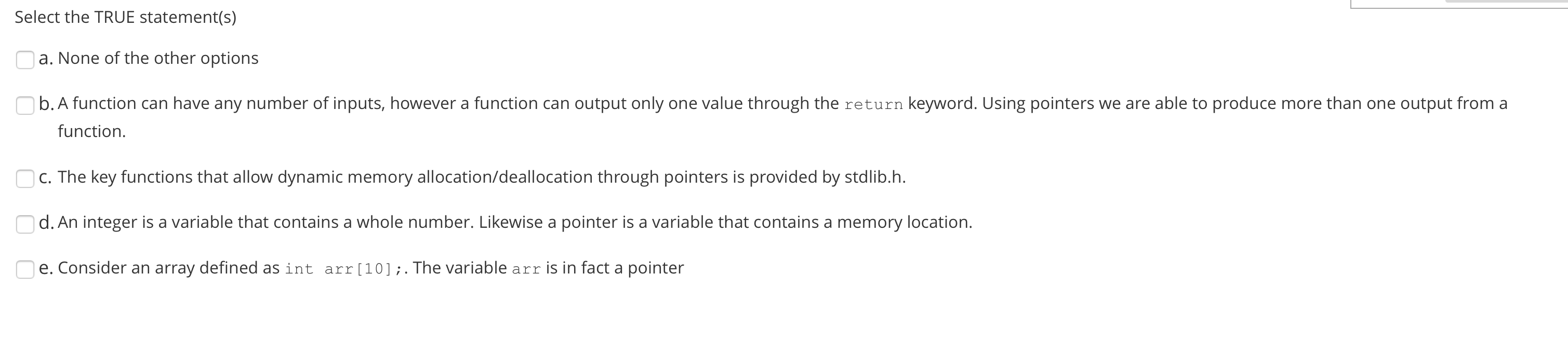 Solved Select The CORRECT Statement(s) Related To Linked | Chegg.com