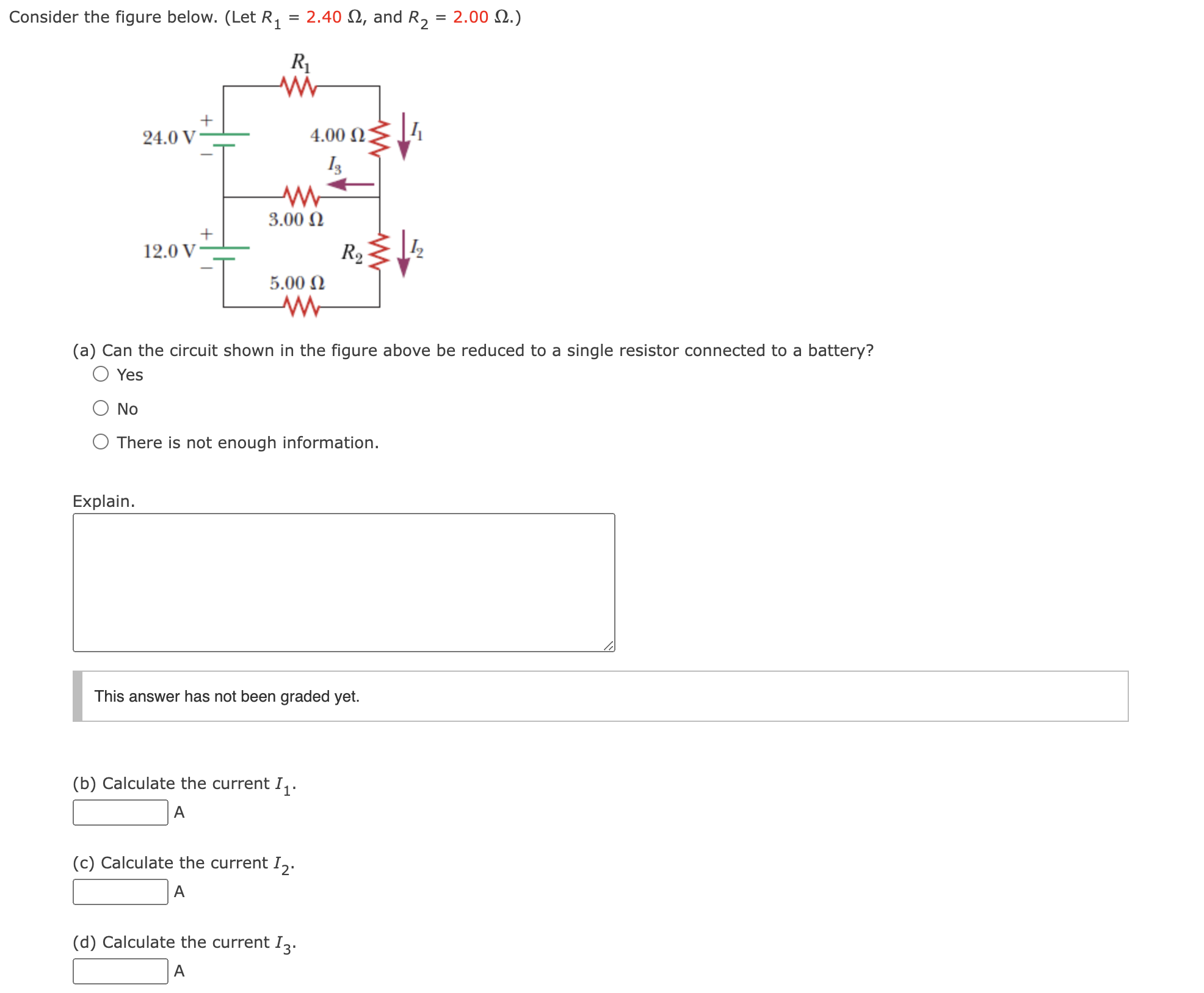 Solved Consider the figure below. (Let R1=2.40Ω, and | Chegg.com