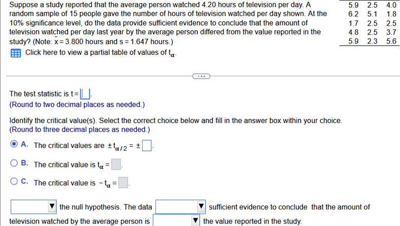 Solved Suppose a study reported that the average person | Chegg.com