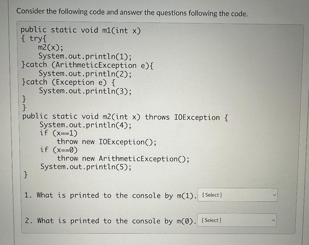 Solved Consider the following code and answer the questions | Chegg.com