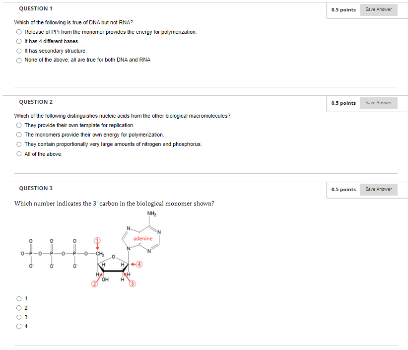 Solved Which of the following is true of DNA but not RNA? | Chegg.com