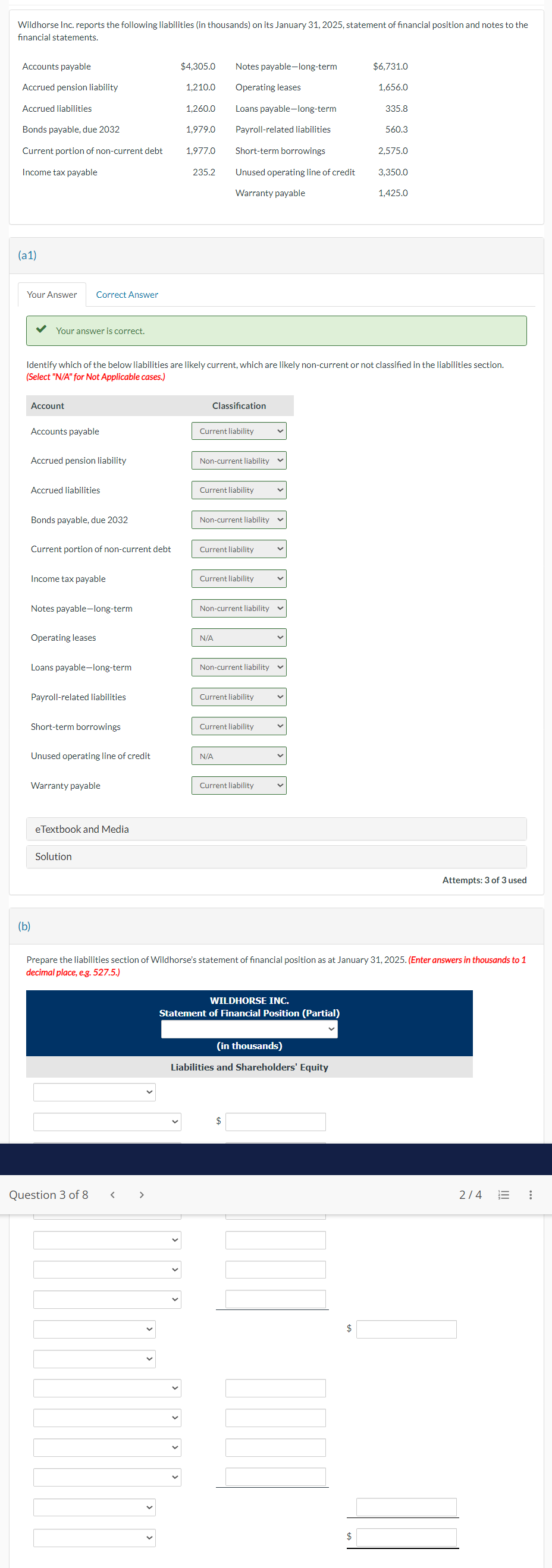 Solved Answer Part B clearly with all answers given in a | Chegg.com