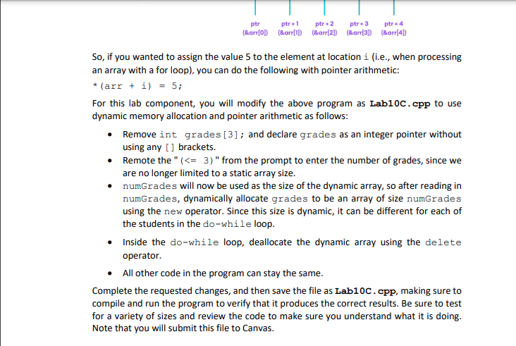 Solved C. Dynamic Arrays A dynamic array is used when the | Chegg.com