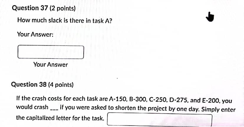 Solved You are given the following parameters for a project. | Chegg.com