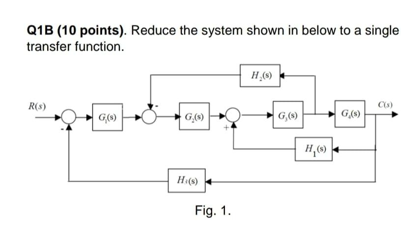 Solved Q1B (10 points). Reduce the system shown in below to | Chegg.com
