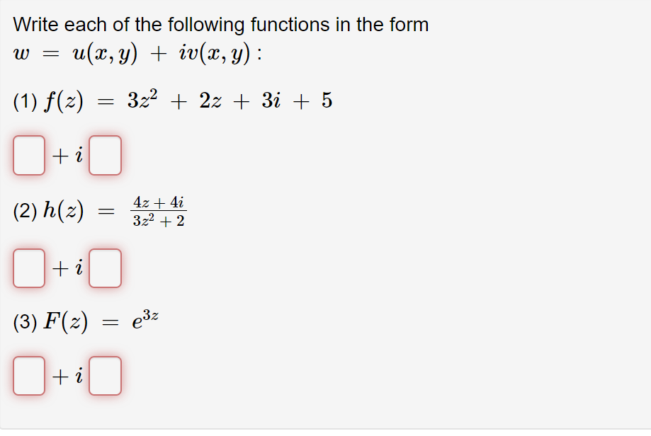 Solved Write each of the following functions in the form | Chegg.com