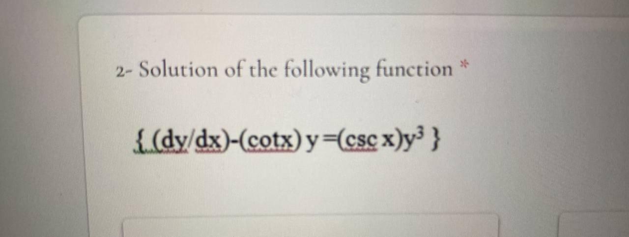 Solved 2- Solution of the following function * | Chegg.com