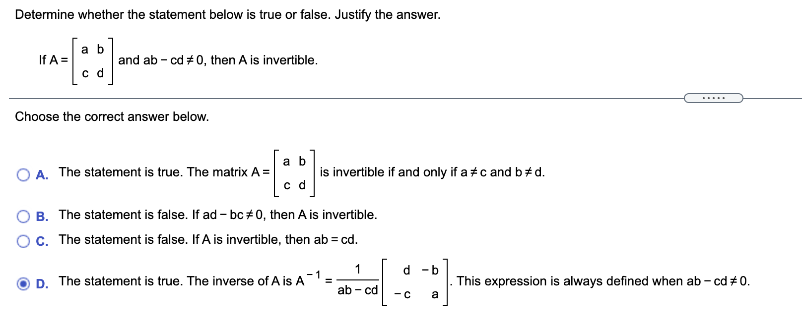 solved-determine-whether-the-statement-below-is-true-or-chegg