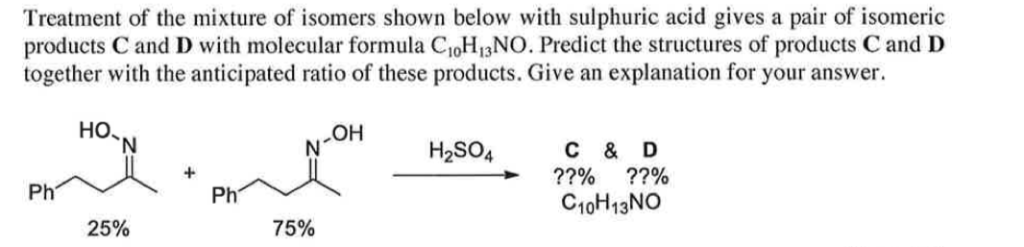 Solved Predict the structures of C and D in the following | Chegg.com