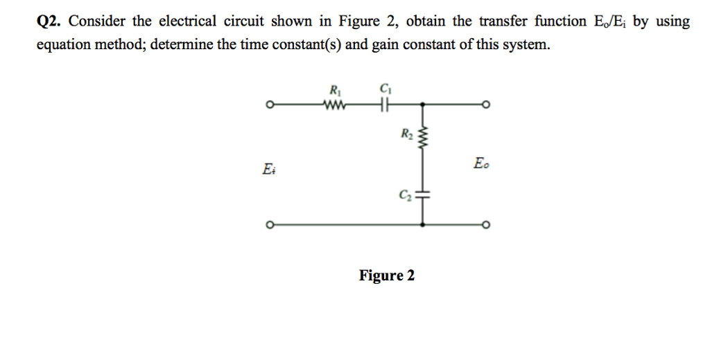 Solved Q2. Consider the electrical circuit shown in Figure | Chegg.com
