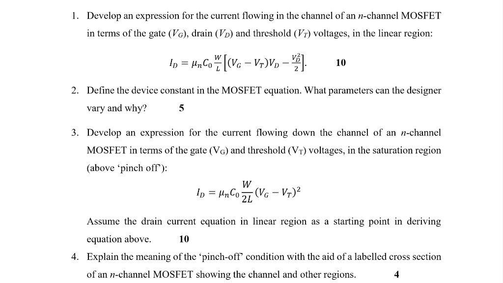 Develop an expression for the current flowing in the | Chegg.com