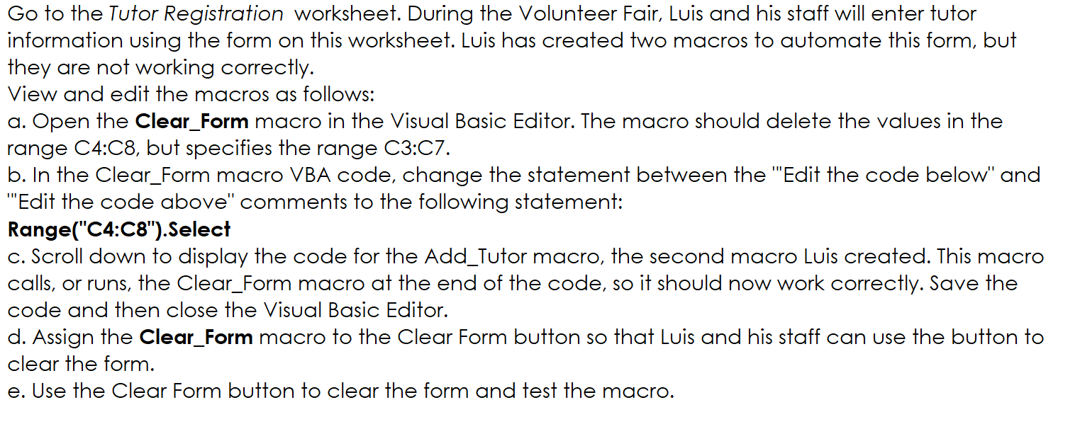 Solved Go To The Tutor Registration Worksheet During The Chegg