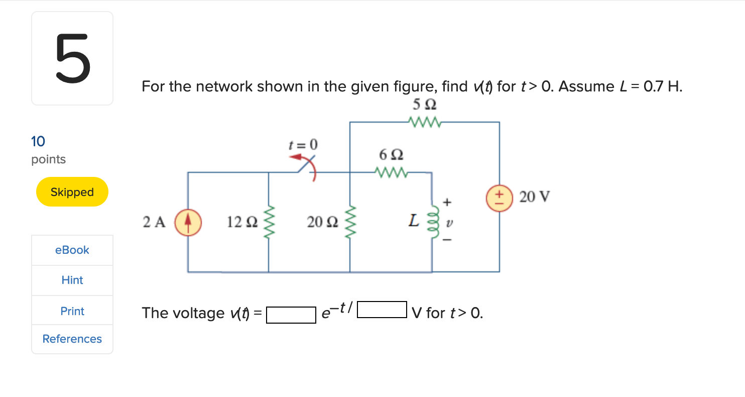 Solved 5 For The Network Shown In The Given Figure, Find V0) | Chegg.com