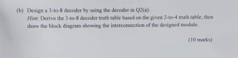 design a truth table for 3 x 8 decoder