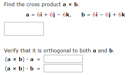 Solved Find The Cross Product A X B. (2,3,0), B = (1, 0,9) A | Chegg.com