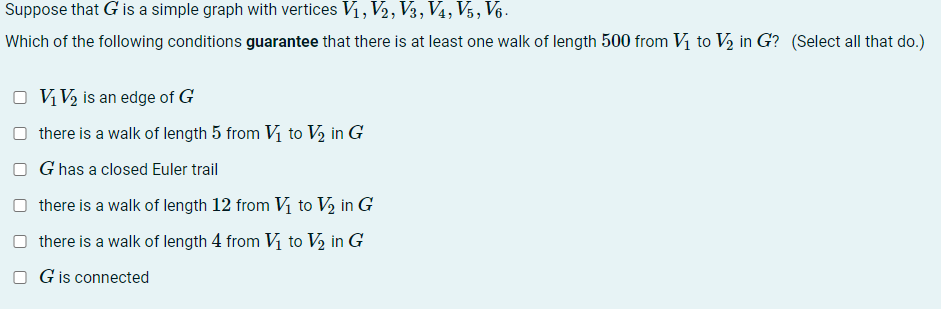 Solved Suppose that G is a simple graph with vertices V1, | Chegg.com
