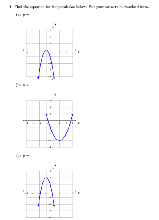 Solved 2. Find the quadratic function with the given vertex | Chegg.com