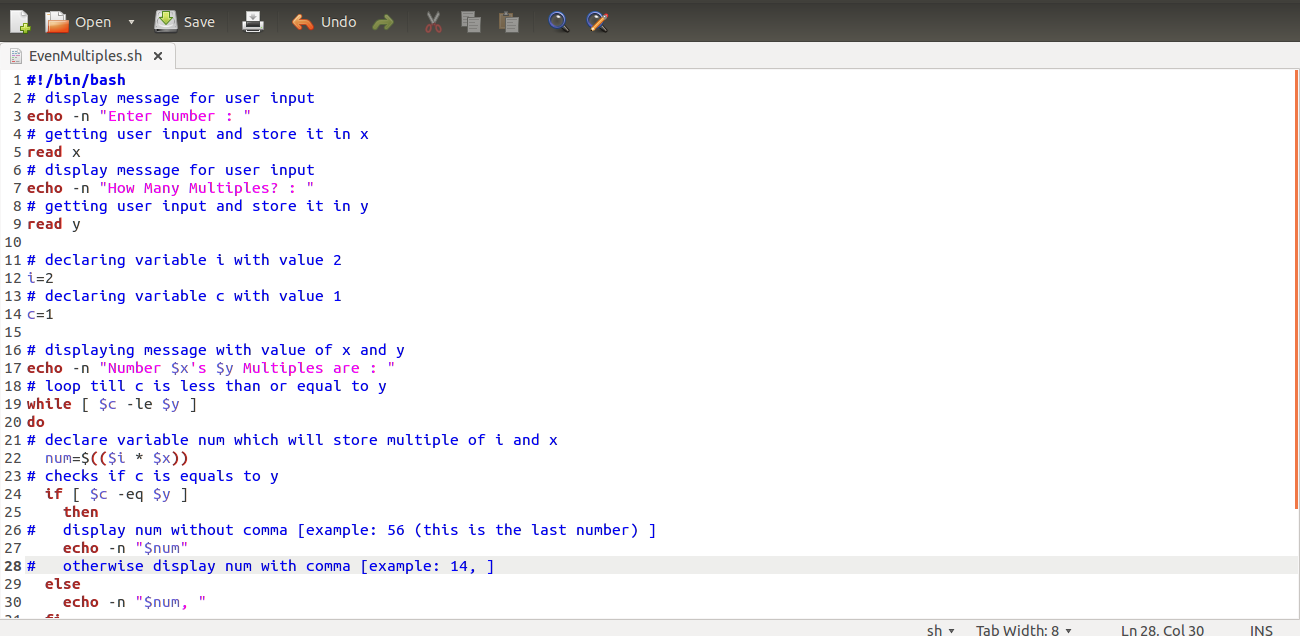 Solved Find the even multiples of any number – the user | Chegg.com