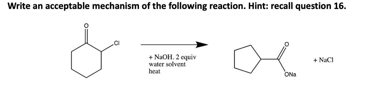 Solved Write an acceptable mechanism of the following | Chegg.com
