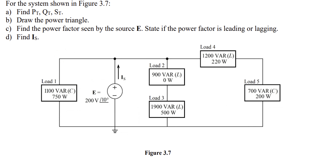 Solved For the system shown in Figure 3.7:a) ﻿Find | Chegg.com