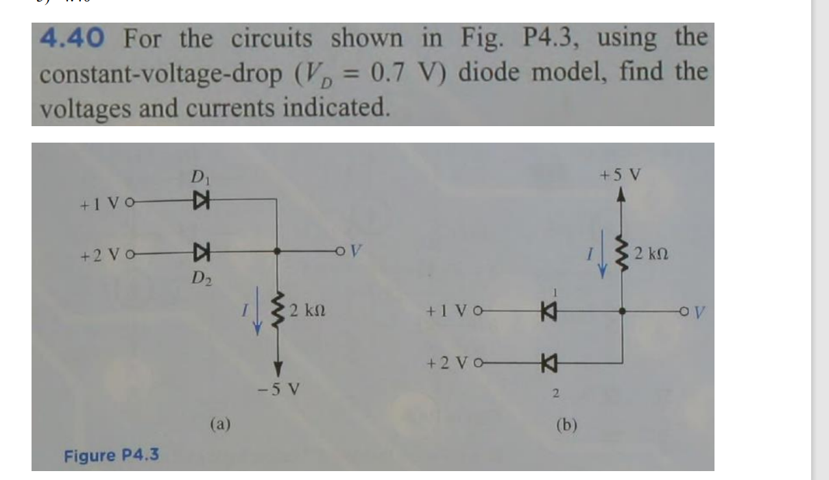 Solved 4.40 For The Circuits Shown In Fig. P4.3, Using The | Chegg.com