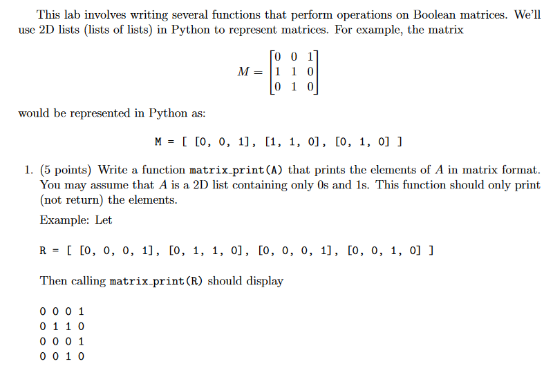 Solved This lab involves writing several functions that | Chegg.com