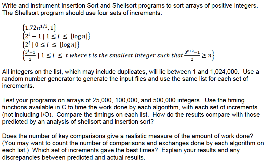 Comparing Algorithmic Codes: How do I code the | Chegg.com