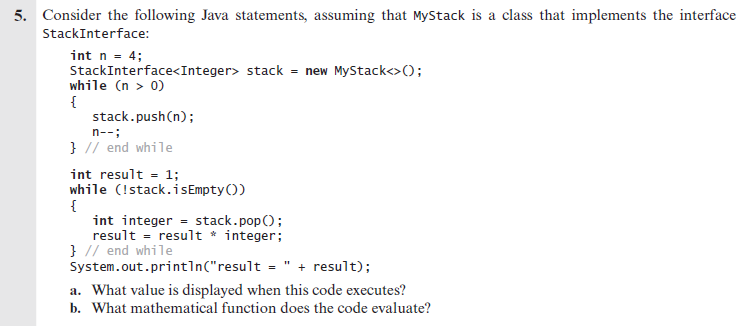 Solved 5. Consider the following Java statements, assuming | Chegg.com