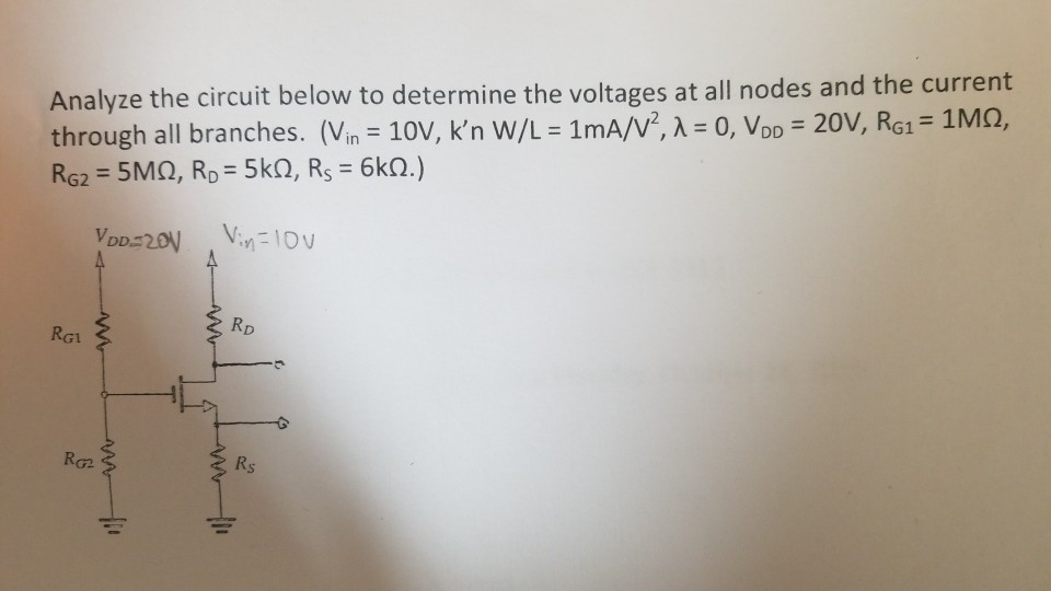 Solved Analyze the circuit below to determine the voltages | Chegg.com