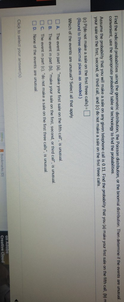 Solved Question Help Find the indicated probabilities using | Chegg.com