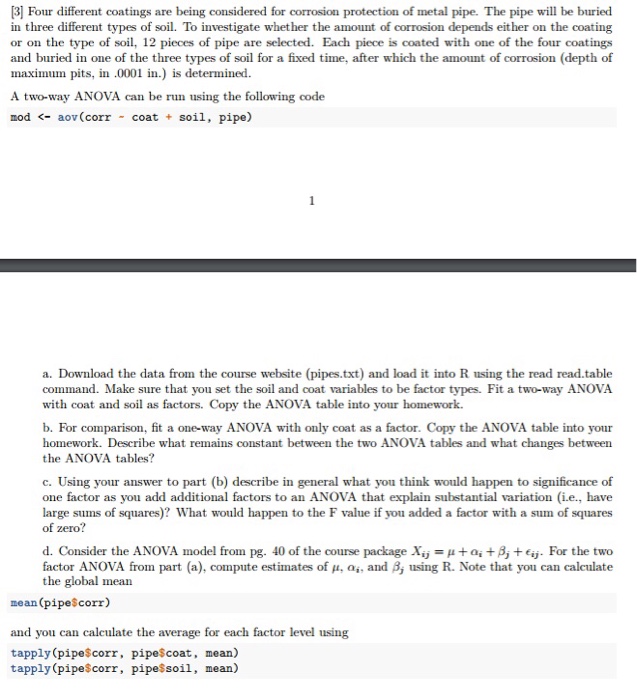 Solved Four different coatings are being considered for