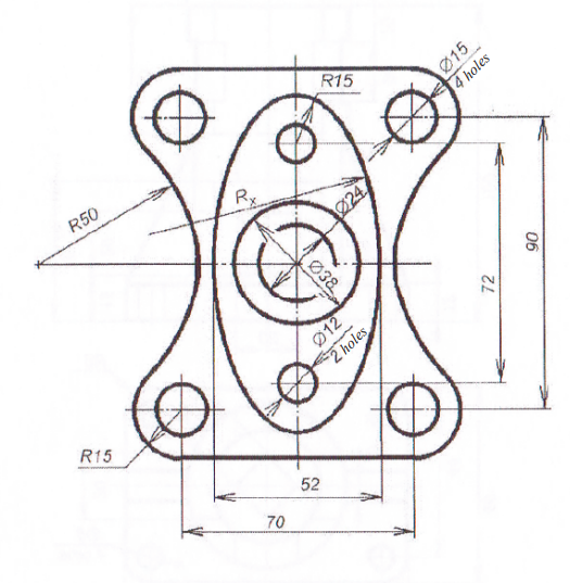 Solved R15 015 4 holes Rx 024 R50 90 03& 72 012 2 holes R15 | Chegg.com