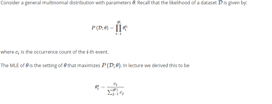 Consider a general multinomial distribution with | Chegg.com
