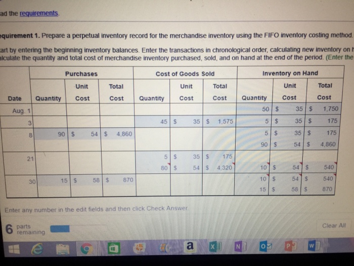 Solved ad the requirements quirement 1. Prepare a perpetual | Chegg.com