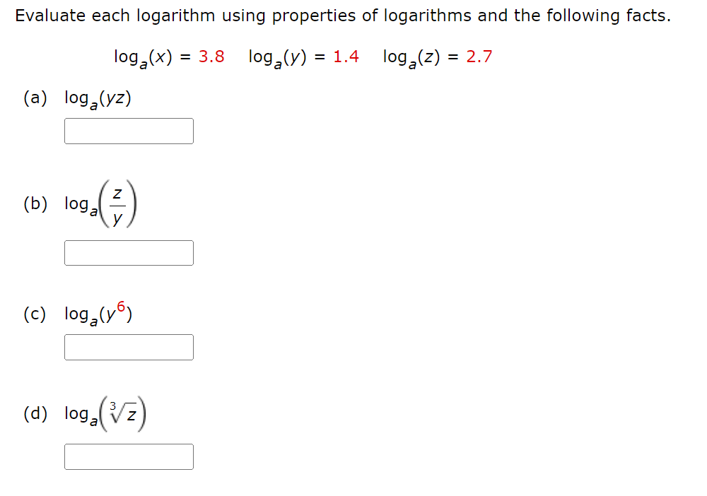 Solved Evaluate each logarithm using properties of | Chegg.com