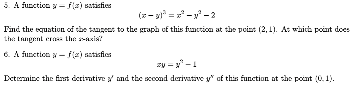 Solved 5 A Function Yfx Satisfies X−y3x2−y2−2 Find 4689