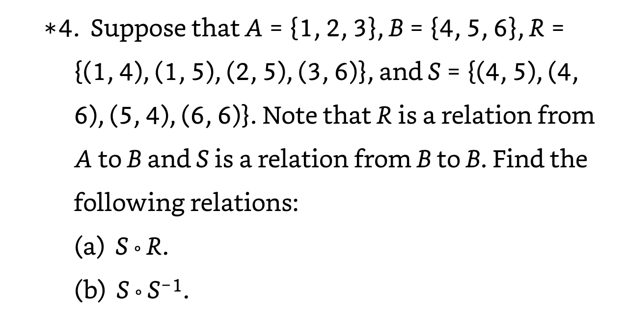 Solved Find The Following Relations: Part (a) And (b). SHOW | Chegg.com