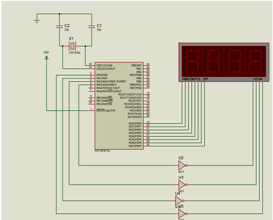 According to the circuit prepared with pic16877a and | Chegg.com