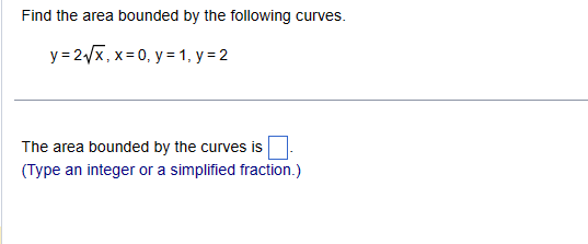 Solved Find the area bounded by the following curves. | Chegg.com