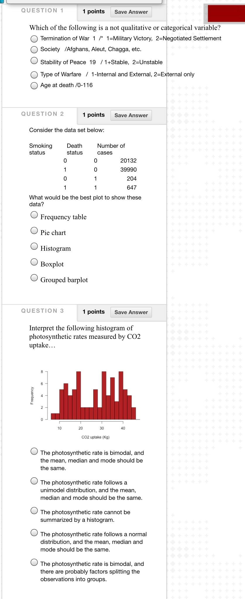 Solved QUESTION 1 1 points Save Answer Which of the | Chegg.com