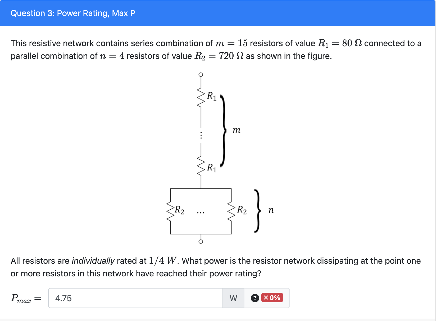 Solved This resistive network contains series combination of