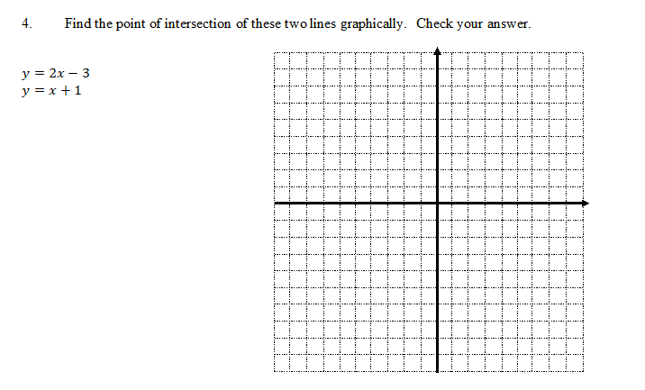 Solved 4. Find the point of intersection of these two lines | Chegg.com