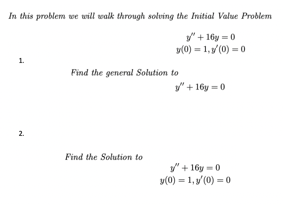 Solved In This Problem We Will Walk Through Solving The | Chegg.com