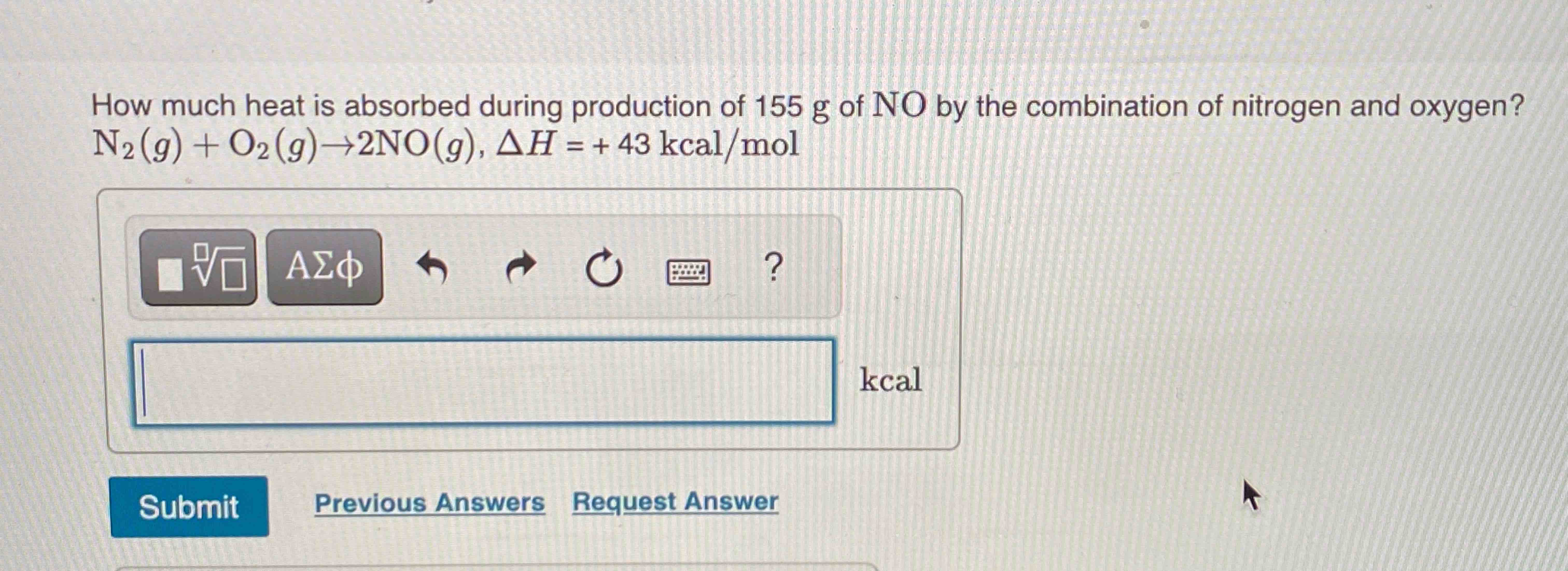 solved-how-much-heat-is-absorbed-during-production-of-155g-chegg